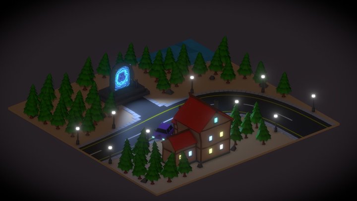 Quick Portal way to fantasy world 3D Model