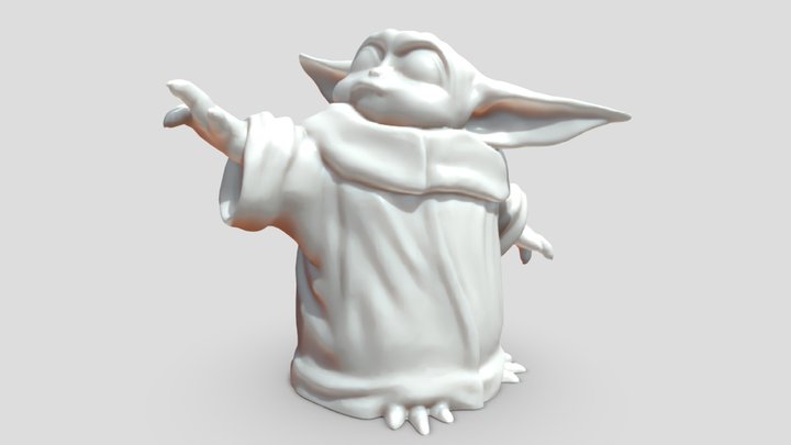 Mandalorian Yoda 50 3D Model