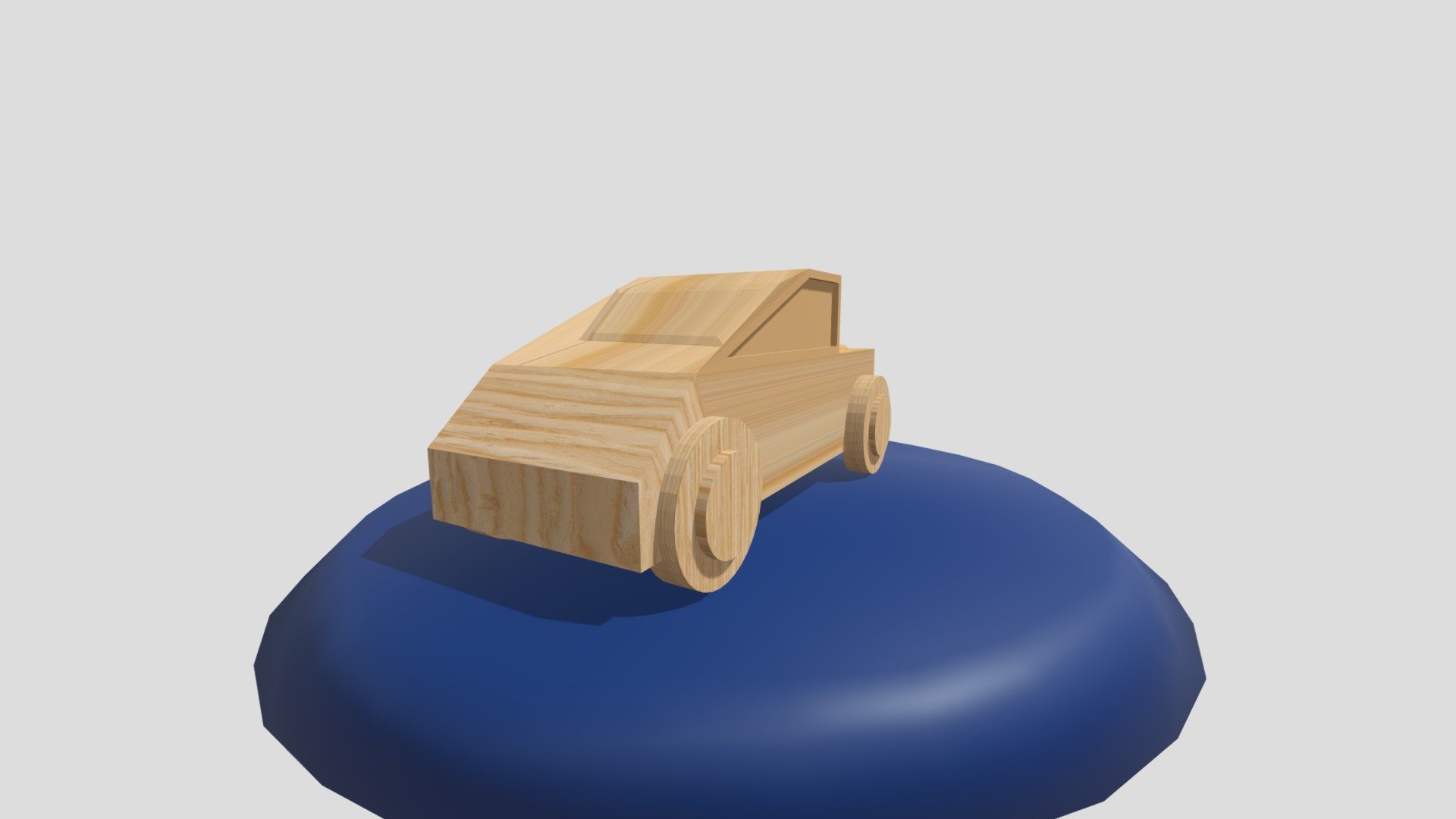 Low Poly Wooden Car