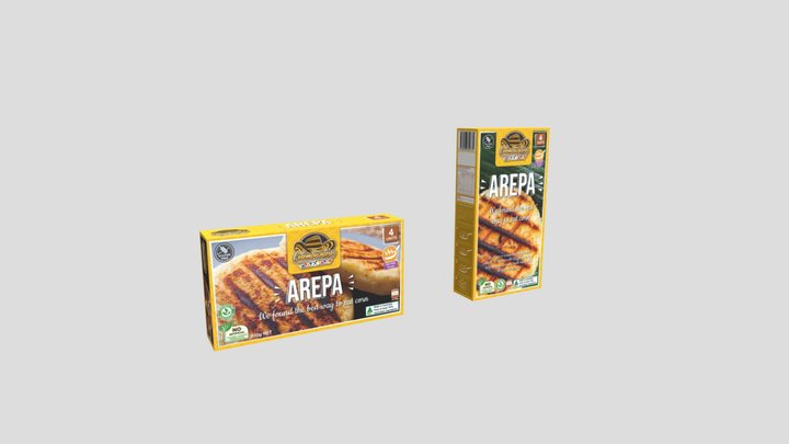 Empaque arepa amarillo 3D Model