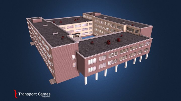 School project #222-1-278 brown-pink-sandy 3D Model