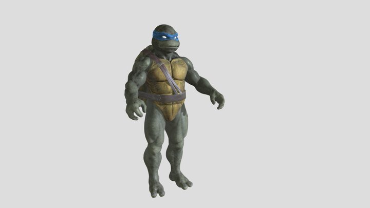 Leonardo TMNT Cod model Rigged/Textured/Blend 3D Model