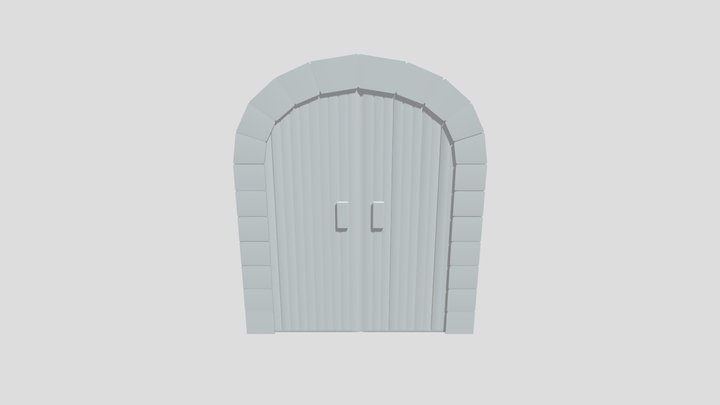 large dungeon door 3D Model