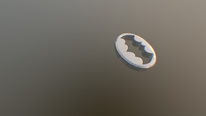 Classic  Batman Chest Logo 3D Model