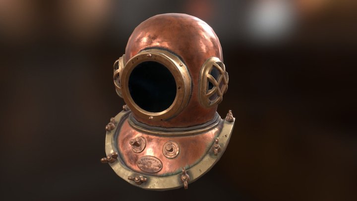 Scuba Helmet 3D Model
