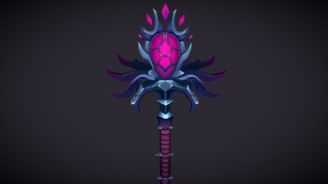 WoW Inspired Staff 3D Model