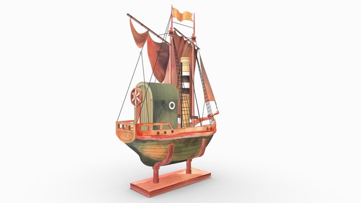 Toy Boat 3D Model
