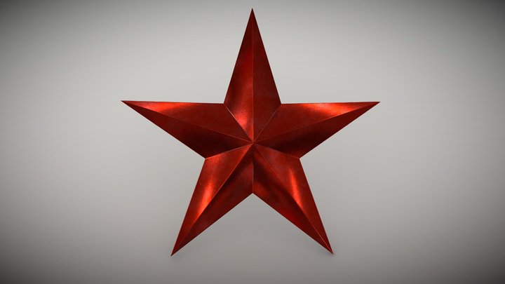 Red Soviet Aluminium Star – Kostenloses 3D-Modell STL