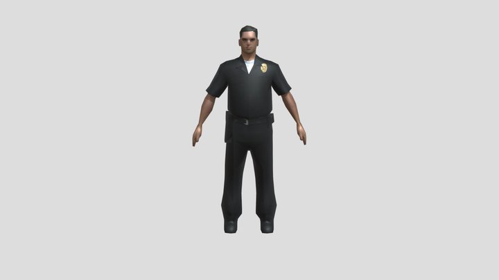Police Officer(офицер полиции) 3d model rigged 3D Model