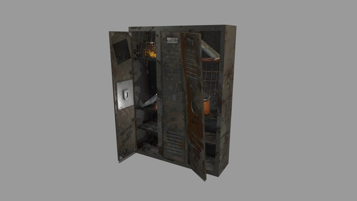 School Cabinet (Damaged) – Kostenloses 3D-Modell STL