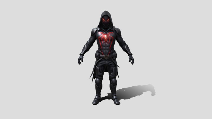 Low poly Crimson Arachnid 3d model free – Modello 3D gratuito STL