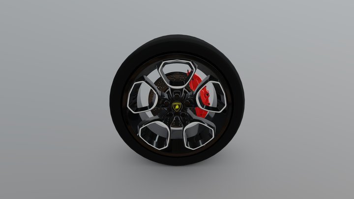 lamborgini alloy wheel 3D Model