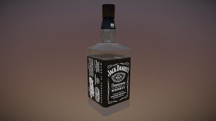Jack Daniel's Bottle 3D Model
