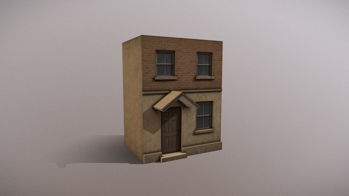Lowpoly Urban House – Modello 3D gratuito STL