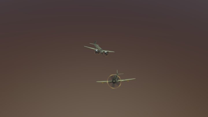 Henschel and Sea Fury 3D Model