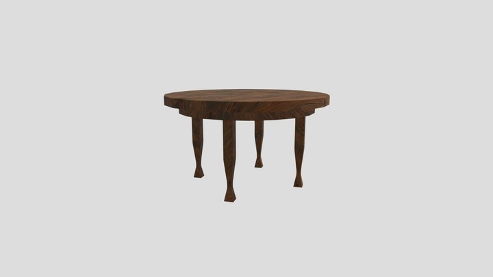 Wooden Round Table – Modèle 3D gratuit STL