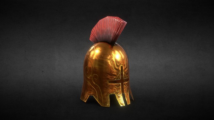 Greek x Templar Hybrid Ancient Helmet – Free 3D Model STL