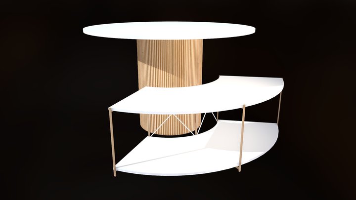 Mesa Central 2 Piezas Mahnngo Circular – Modelo 3D gratuito STL