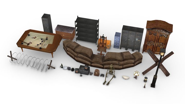 furniture_a models from FPS creator classic 3D Model