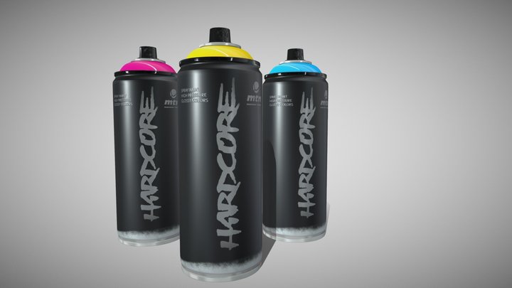3D model Spray Paint Can VR / AR / low-poly