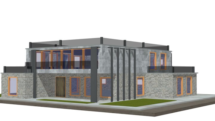 modern luxury villa house building design – Gratis 3D-model STL