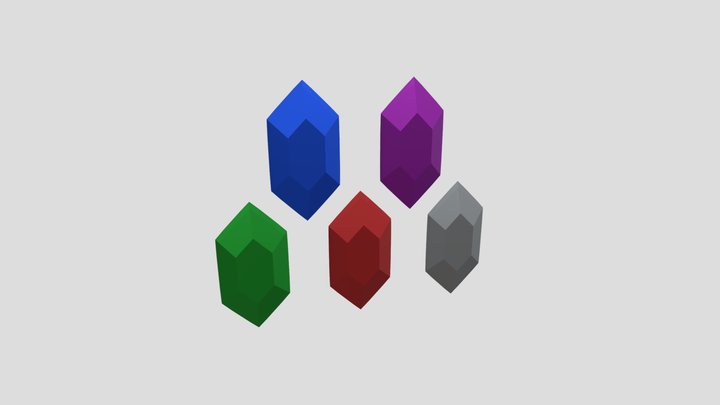 Rupees (The Legend Of Zelda) (Flat) 3D Model