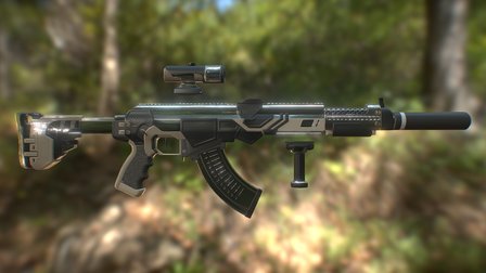 AK Cyberpunk 3D Model