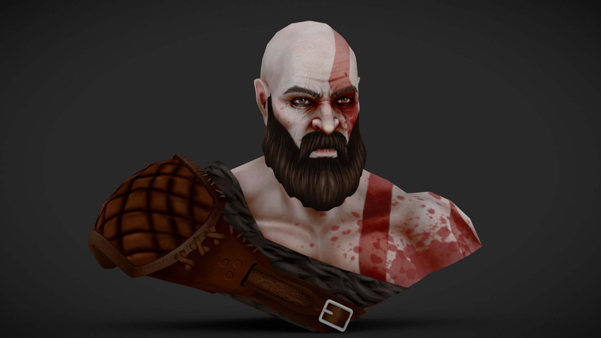 Kratos handpainted - 3D model by Marcus.Valadares [81fad07] - Sketchfab