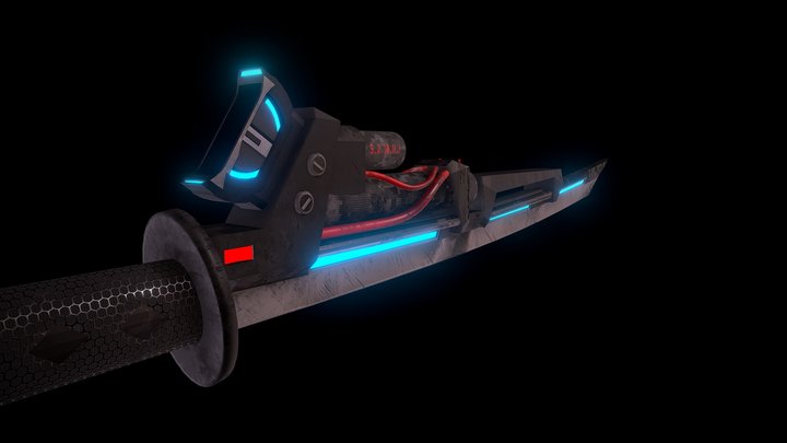 S.A.M.R.I - Pneumatic Piston Katana 3D Model