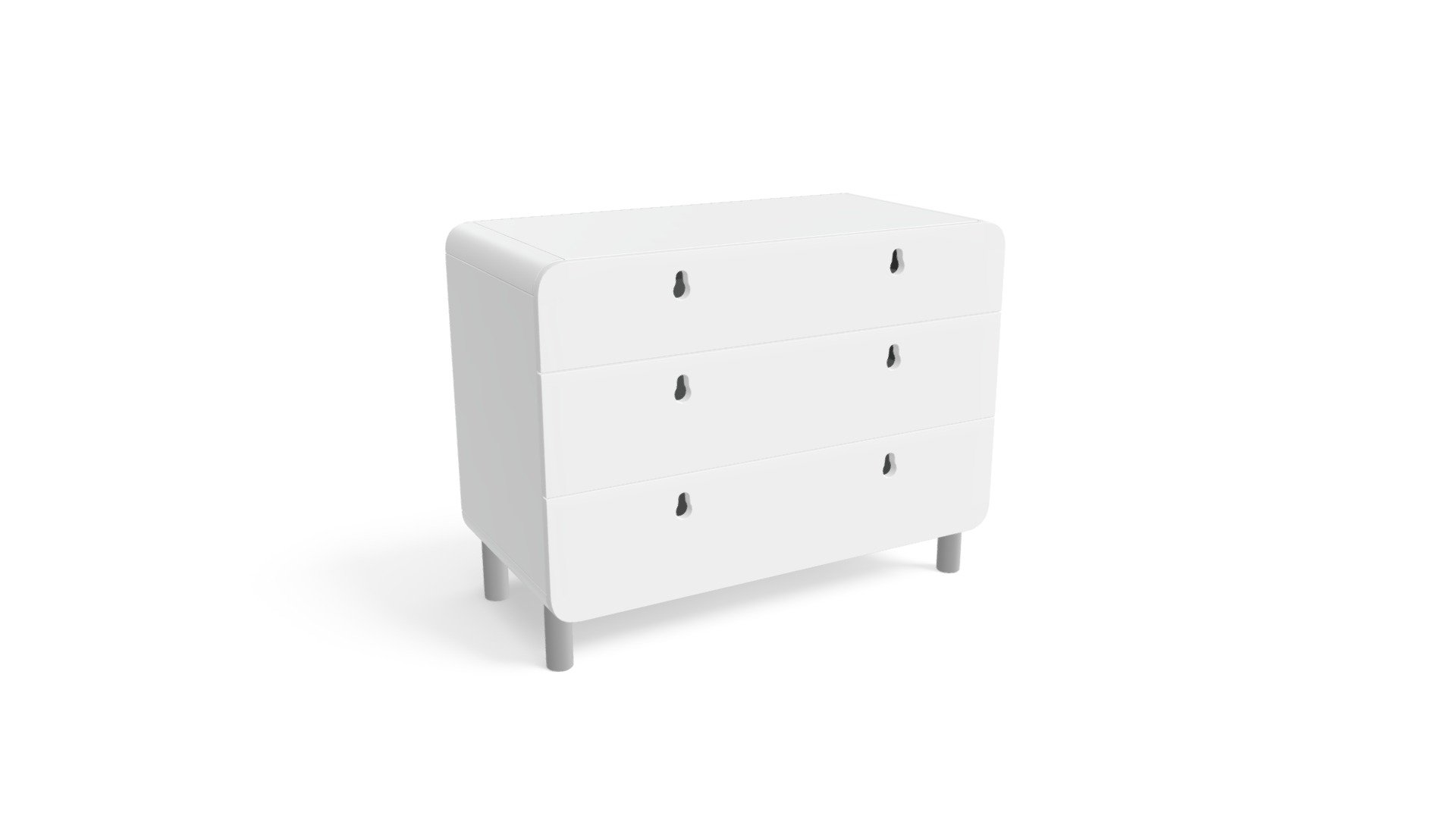 Matryoshka Chest, White and Grey