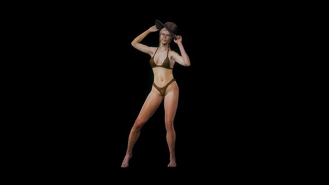 Cowgirl 3D Model