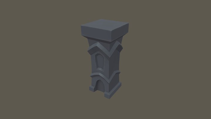 Handpaint test Pillar 3D Model