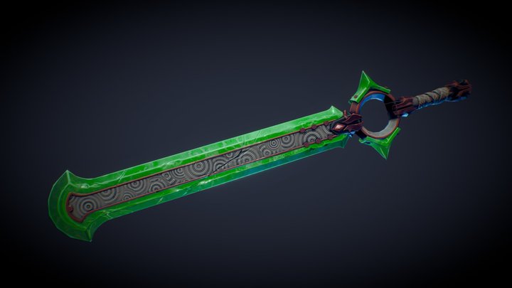 jade sword 3D Model
