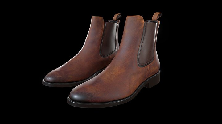 Brown Boots 3D Model