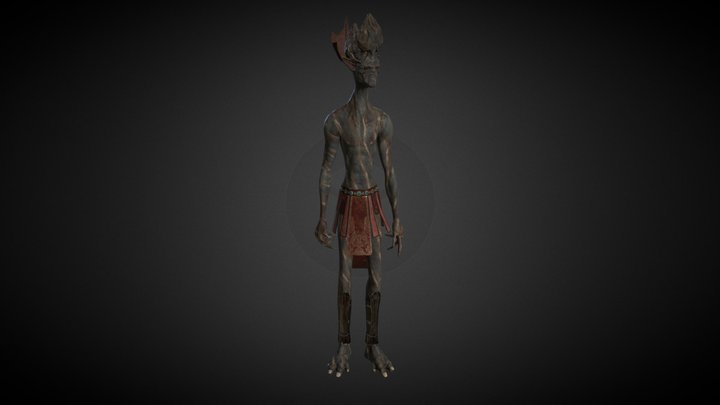 Test Alien PBR & Skinning 3D Model