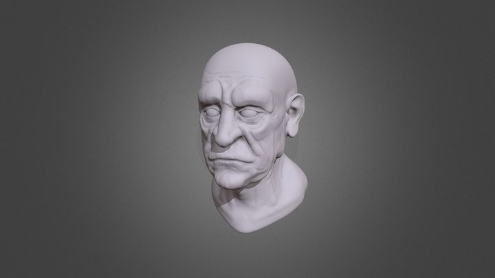 Old man sculpture 3D Model