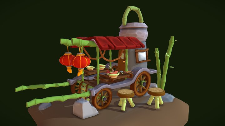 DAE Travelling Wagon - Bamboo Restaurant 3D Model