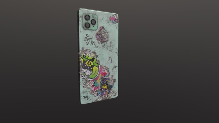 Post-Apocalyptic Teenager's Phone 3D Model