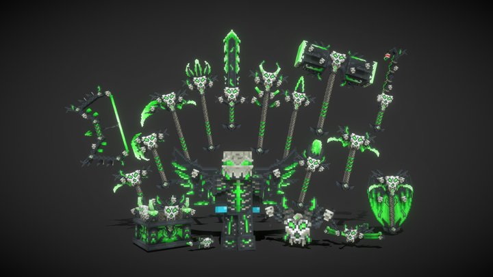 Toxic Fang Weapon Set 3D Model
