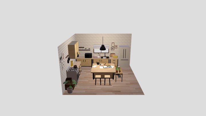 Kitchen Interior 3D Model