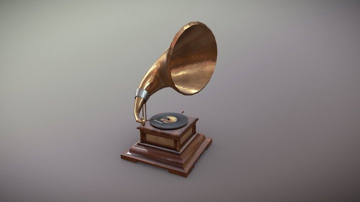 Old Gramophone 3D Model