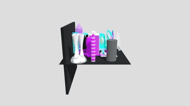 Rebooted Futuristic City Collab 3D Model
