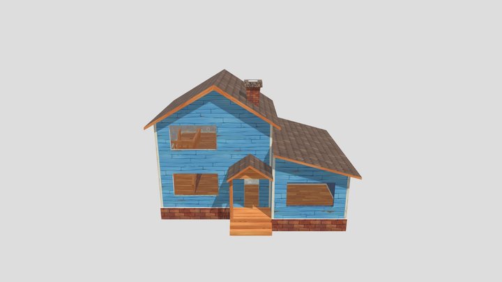 Hello Neighbor Player House Improved 3D Model