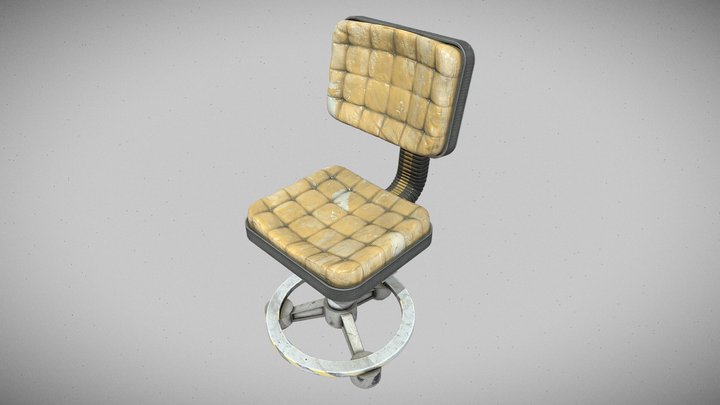 Sci-Fi Desk Chair 3D Model