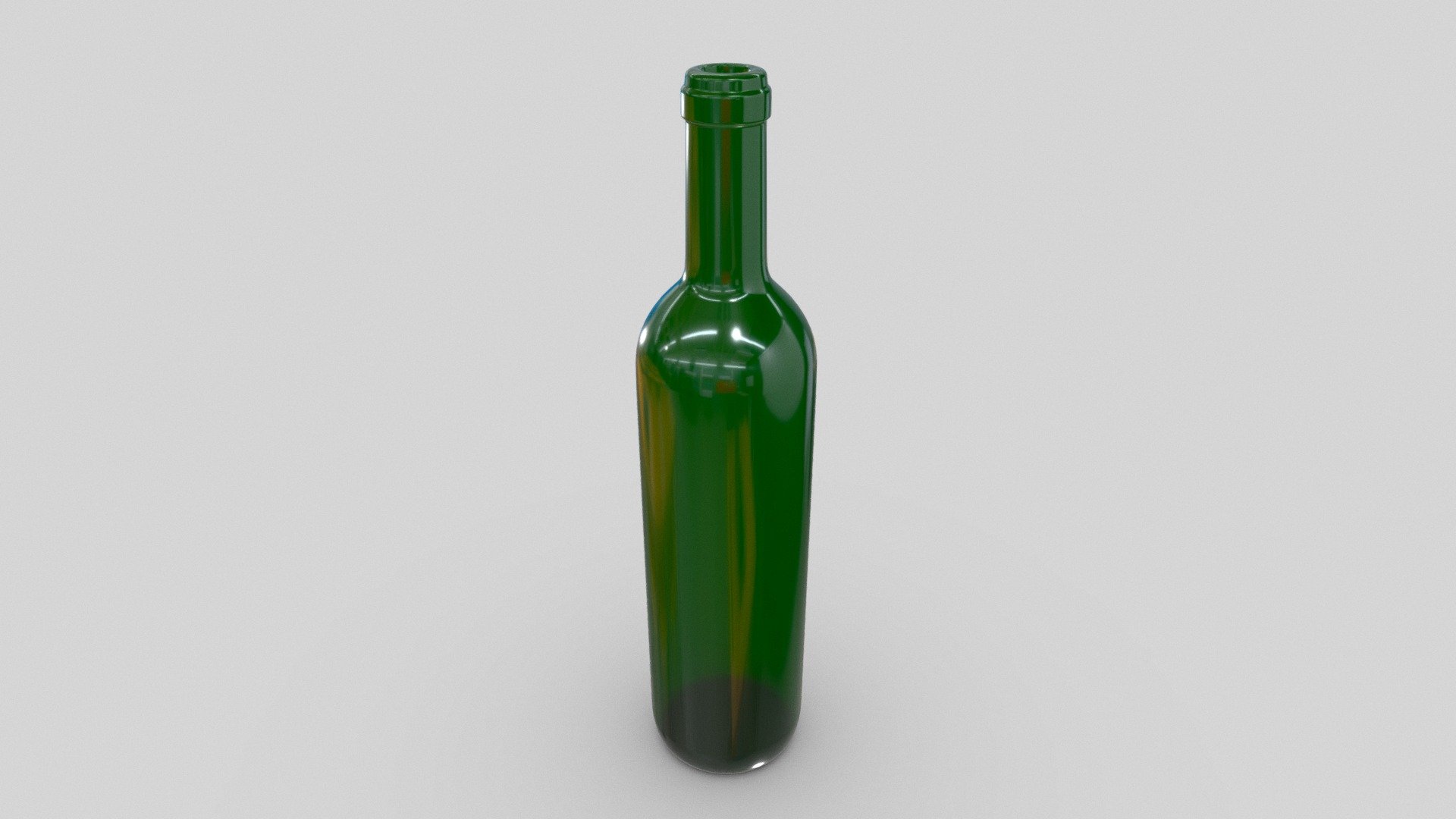 Bottle empty green glass