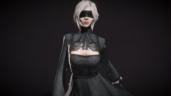 Nier Automata Fan Character 3D Model