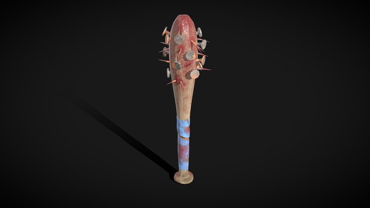 Nailed Bat 3D Model