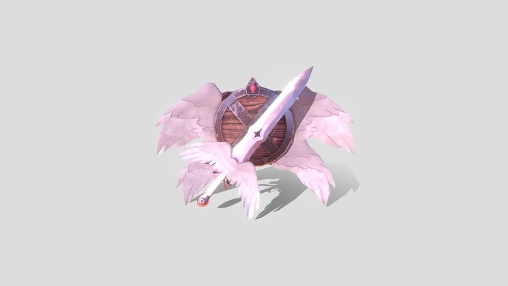 'Biblically Accurate' Angel Sword & Shield 3D Model