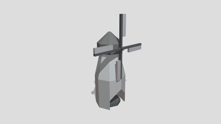 Lowpoly Windmill- Animated 3D Model