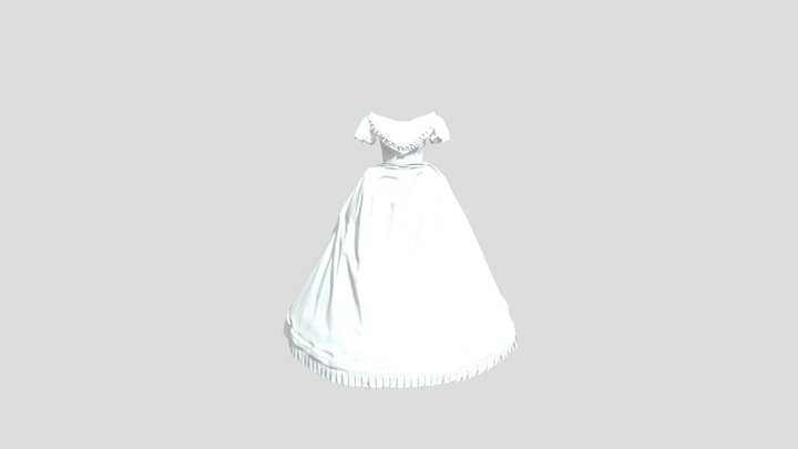 1868 Ballgown (68b) 3D Model
